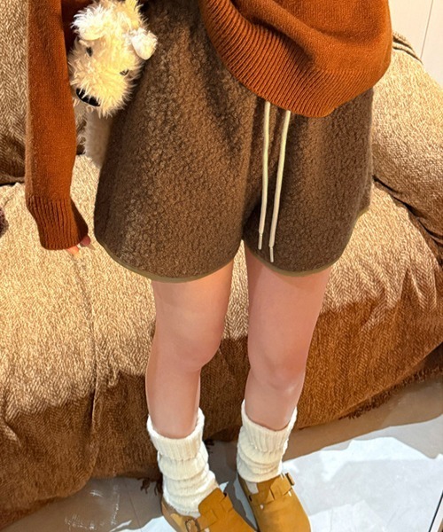 Miniministore（ミニミニストア）の「ボアショートパンツ もこもこルームパンツ（その他パンツ・レディース・ダークグレー/オフホワイト/ブラック/ブラウン・FREE）」の15枚目の写真