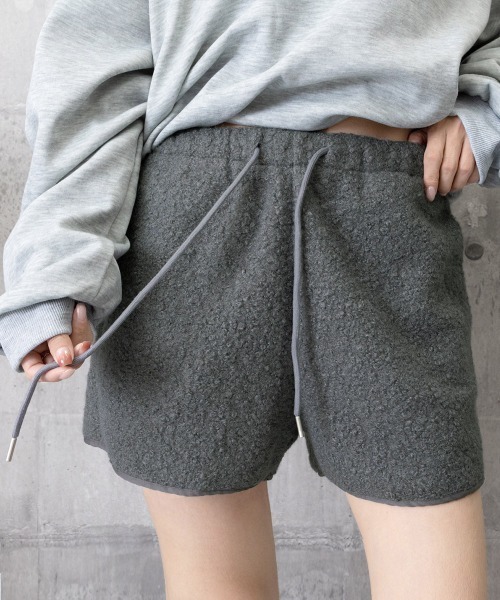 Miniministore（ミニミニストア）の「ボアショートパンツ もこもこルームパンツ（その他パンツ・レディース・ダークグレー/オフホワイト/ブラック/ブラウン・FREE）」の12枚目の写真