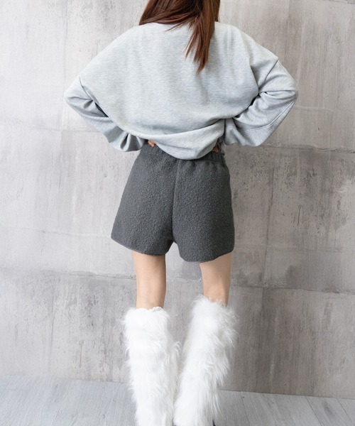 Miniministore（ミニミニストア）の「ボアショートパンツ もこもこルームパンツ（その他パンツ・レディース・ダークグレー/オフホワイト/ブラック/ブラウン・FREE）」の10枚目の写真