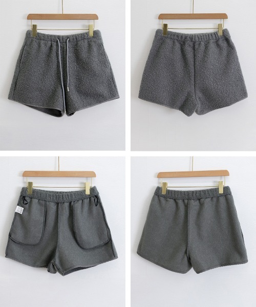 Miniministore（ミニミニストア）の「ボアショートパンツ もこもこルームパンツ（その他パンツ・レディース・ダークグレー/オフホワイト/ブラック/ブラウン・FREE）」の9枚目の写真