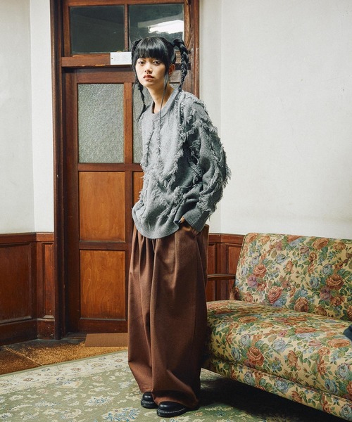 MODE NORM CORE] ジグザグフリンジプルオーバー（ニット/セーター