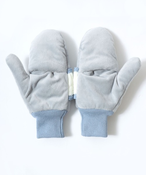 Lee(リー)の「Lee/リー Boa Gloves/ミトン ボアグローブ/手袋/2WAY 指出し/レディース メンズ(手袋・レディース・チャコール/ベージュ/ブルー/ピンク・M)」の10枚目の写真