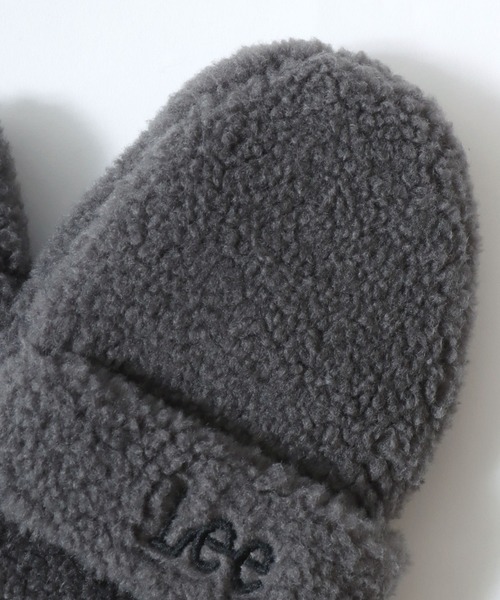 Lee(リー)の「Lee/リー Boa Gloves/ミトン ボアグローブ/手袋/2WAY 指出し/レディース メンズ(手袋・レディース・チャコール/ベージュ/ブルー/ピンク・M)」の15枚目の写真