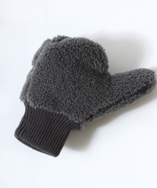 Lee(リー)の「Lee/リー Boa Gloves/ミトン ボアグローブ/手袋/2WAY 指出し/レディース メンズ(手袋・レディース・チャコール/ベージュ/ブルー/ピンク・M)」の18枚目の写真