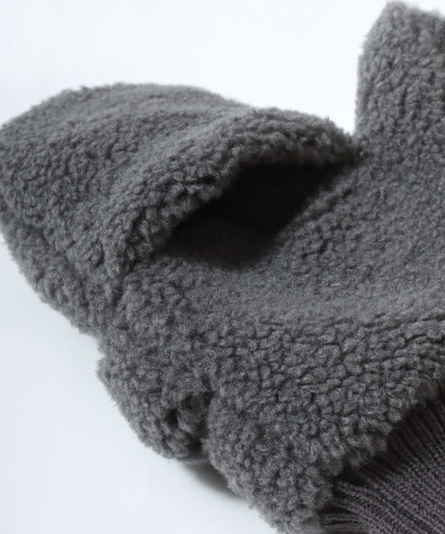 Lee(リー)の「Lee/リー Boa Gloves/ミトン ボアグローブ/手袋/2WAY 指出し/レディース メンズ(手袋・レディース・チャコール/ベージュ/ブルー/ピンク・M)」の20枚目の写真