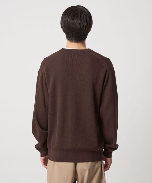 green label relaxing（グリーンレーベルリラクシング）の「コットン アゼ クルーネック ニット（ニット/セーター・メンズ・グレー系/レッド/ブラック/ダークブラウン・S/M/L/XL）」の19枚目の写真