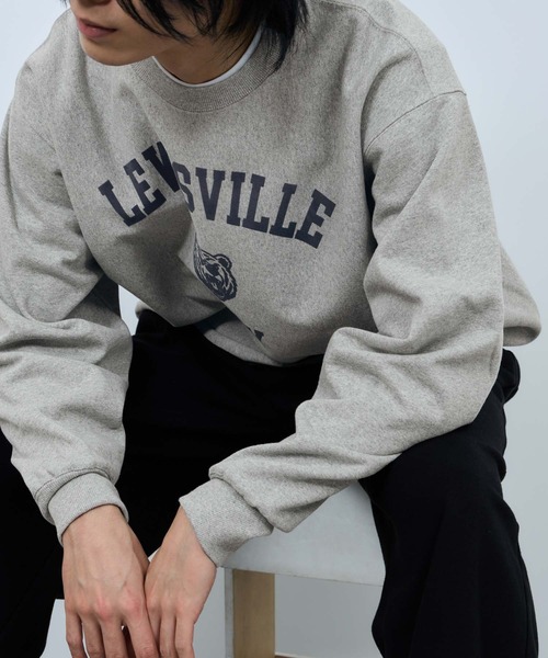 NAVY（ネイビー）の「NAVY ヘビーウェイト カレッジデザインスウェットプルオーバー（スウェット・メンズ・オートミール/杢グレー・M/XL/L）」の16枚目の写真