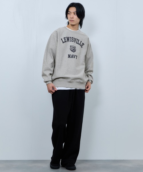 NAVY（ネイビー）の「NAVY ヘビーウェイト カレッジデザインスウェットプルオーバー（スウェット・メンズ・オートミール/杢グレー・M/XL/L）」の18枚目の写真