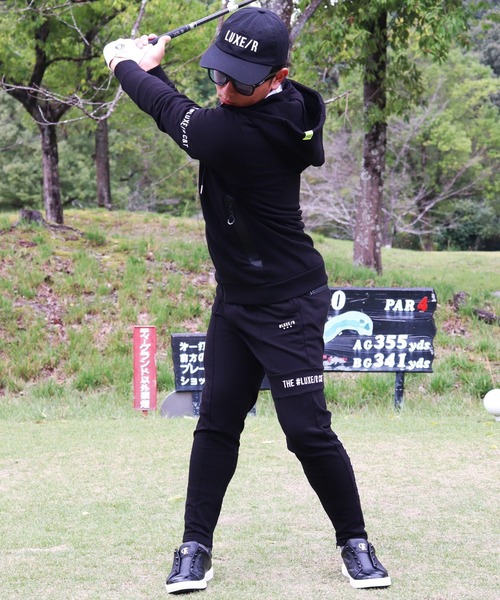 LUXE/R GOLF(ラグジュ ゴルフ)の「(RM)【LUXE/R GOLF】スウェット×フリース ピンタック イージー パンツ(チノパンツ・メンズ・ブラック/ライトグレー/オフホワイト・M/L/XL)」の15枚目の写真