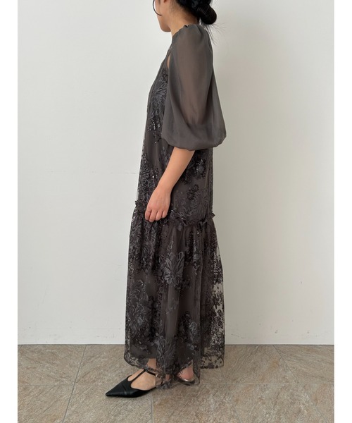 et.UNiVER(エトユニベール)の「Detachable sleeve dress(ドレス・レディース・ブラウン/ブラック/グレー・LARGE/SMALL/MEDIUM)」の6枚目の写真
