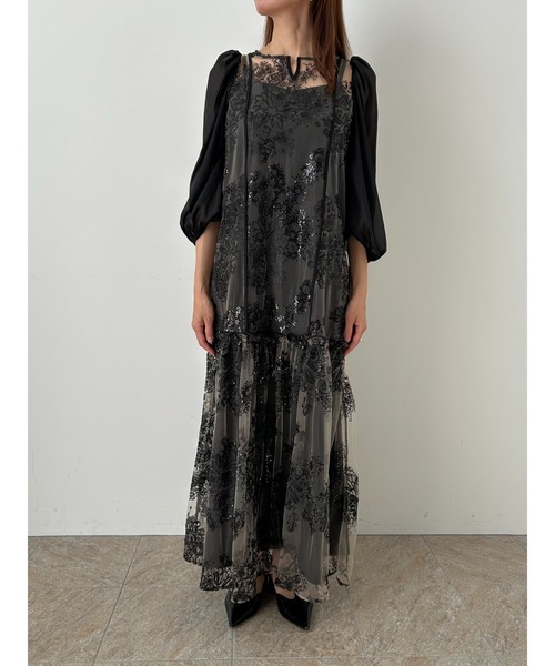 et.UNiVER(エトユニベール)の「Detachable sleeve dress(ドレス・レディース・ブラウン/ブラック/グレー・LARGE/SMALL/MEDIUM)」の11枚目の写真