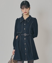 ネイビー ノースリーブ ミニワンピース ネイビー」に該当するワンピース（ショート・ミニ丈