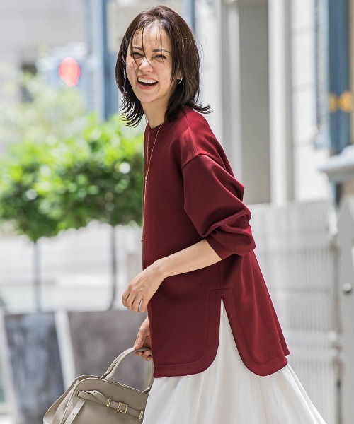 LAUTREAMONT（ロートレアモン）の「【WEB限定】ふんわリッチプルオーバー≪手洗い可能≫（Tシャツ/カットソー・レディース・ベージュ/ブルー/ピンク/チャコールグレー/イエロー/ブラック・9号/11号）」の7枚目の写真