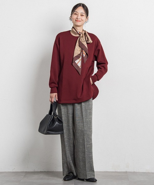 LAUTREAMONT（ロートレアモン）の「【WEB限定】ふんわリッチプルオーバー≪手洗い可能≫（Tシャツ/カットソー・レディース・ベージュ/ブルー/ピンク/チャコールグレー/イエロー/ブラック・9号/11号）」の10枚目の写真