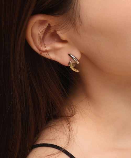 セール】【金属アレルギー対応】コンビカラー ダブル ライン カーブ