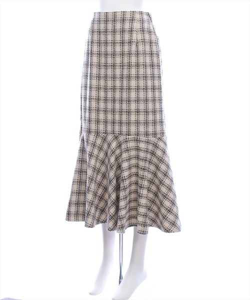 CLEAR BASIC（クリアベーシック）の「【低身長用サイズ有】ツイードマーメイドスカート(セット可)[大人 フェミニン 上品]≪AW新作≫（スカート・レディース・ブラック/ホワイト/ベージュ・F/PF）」の7枚目の写真