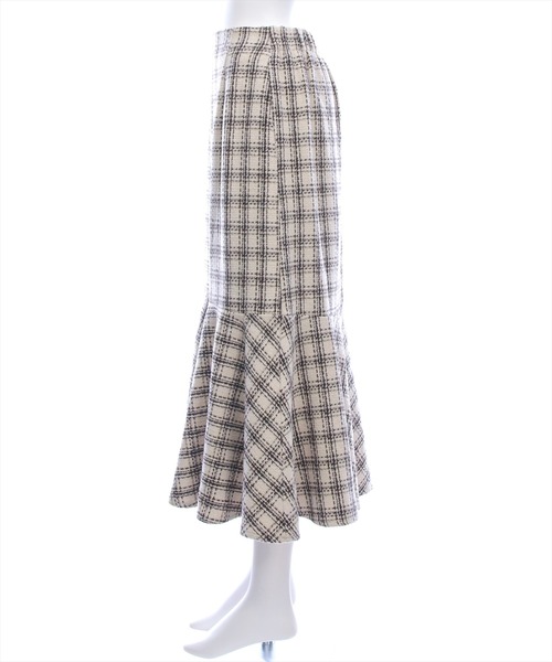 CLEAR BASIC（クリアベーシック）の「【低身長用サイズ有】ツイードマーメイドスカート(セット可)[大人 フェミニン 上品]≪AW新作≫（スカート・レディース・ブラック/ホワイト/ベージュ・F/PF）」の8枚目の写真