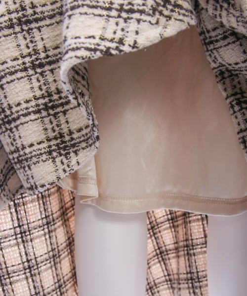 CLEAR BASIC（クリアベーシック）の「【低身長用サイズ有】ツイードマーメイドスカート(セット可)[大人 フェミニン 上品]≪AW新作≫（スカート・レディース・ブラック/ホワイト/ベージュ・F/PF）」の14枚目の写真