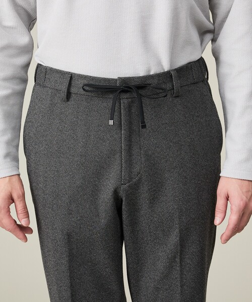ABAHOUSE GRAY(アバハウスグレイ)の「【セットアップ対応】ヘリンボーン ジャガード ニットスラックス(スラックス・メンズ・ブルー/チャコールグレー/ブラック・44/46/48/50)」の7枚目の写真