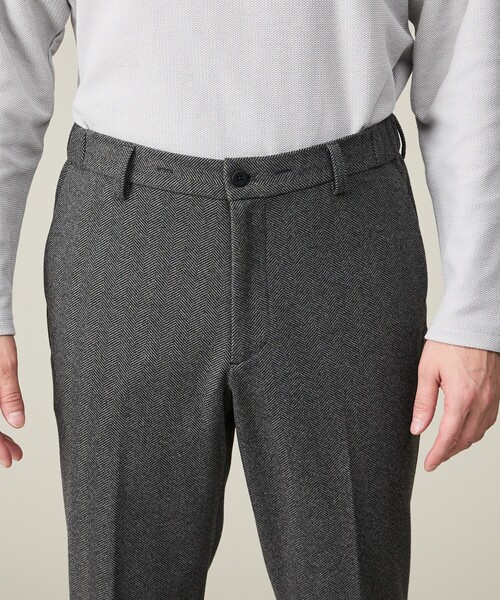 ABAHOUSE GRAY(アバハウスグレイ)の「【セットアップ対応】ヘリンボーン ジャガード ニットスラックス(スラックス・メンズ・ブルー/チャコールグレー/ブラック・44/46/48/50)」の8枚目の写真