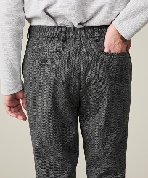 ABAHOUSE GRAY(アバハウスグレイ)の「【セットアップ対応】ヘリンボーン ジャガード ニットスラックス(スラックス・メンズ・ブルー/チャコールグレー/ブラック・44/46/48/50)」の11枚目の写真