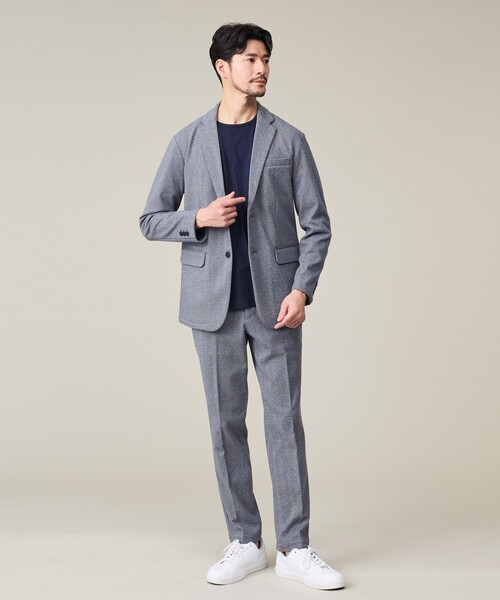 ABAHOUSE GRAY(アバハウスグレイ)の「【セットアップ対応】ヘリンボーン ジャガード ニットスラックス(スラックス・メンズ・ブルー/チャコールグレー/ブラック・44/46/48/50)」の19枚目の写真