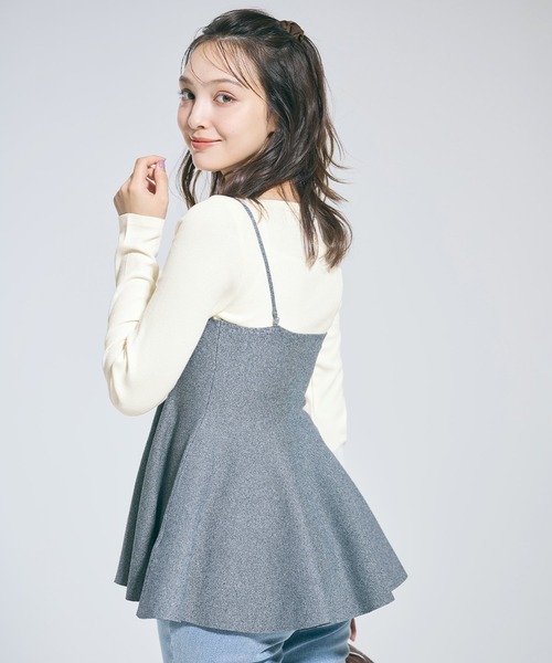 coca(coca)(コカ)の「リブボートネックカットソー(Tシャツ/カットソー・レディース・その他1/ワイン/アイボリー/グレー・L/M/S)」の9枚目の写真