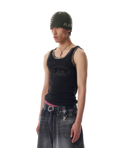 AAKAM(アーカム)の「Rope Contrast Camo Sleeveless (Black)(Tシャツ/カットソー・レディース・その他・1/2)」の4枚目の写真
