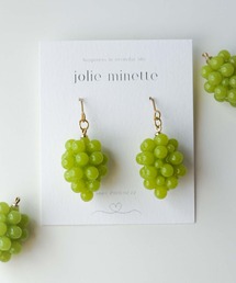 jolie minette/ ぶどう フック ピアス/アレルギー対応