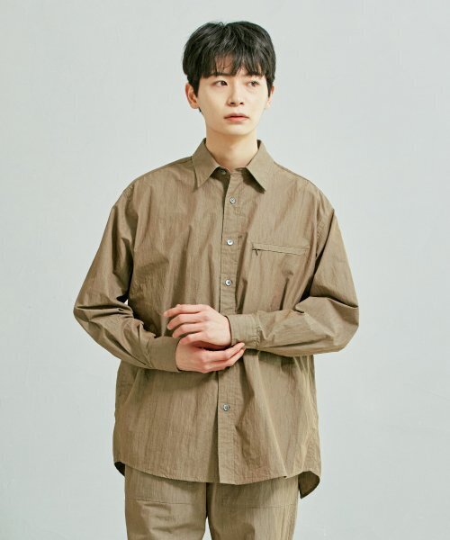 FRIZMWORKS(フリズムワークス)の「NYLON DOUBLE VENT SHIRT _ BROWN(シャツ/ブラウス・メンズ・その他・MEDIUM)」の1枚目の写真