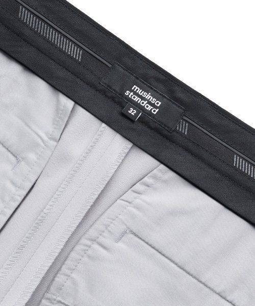 MUSINSA STANDARD（ムシンサスタンダード）の「軽量スキニー隠しバンディングクロップドスラックス[ライトグレー]（スラックス・メンズ・その他・28/29/36/32/30/31/26/27/40/38/42/34）」の8枚目の写真