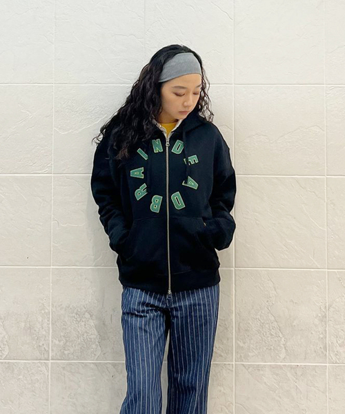 BRAIN DEAD/ブレインデッド】 COLLEGIATE ZIP UP HOODIE