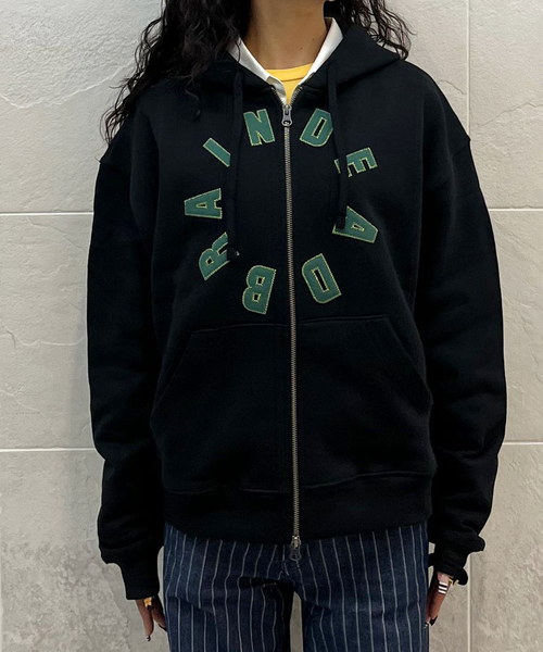 BRAIN DEAD（ブレインデット）の「【BRAIN DEAD/ブレインデッド】 COLLEGIATE ZIP UP HOODIE BDF25T20004785BK01（パーカー・レディース・ブラック・SMALL/MEDIUM）」の3枚目の写真