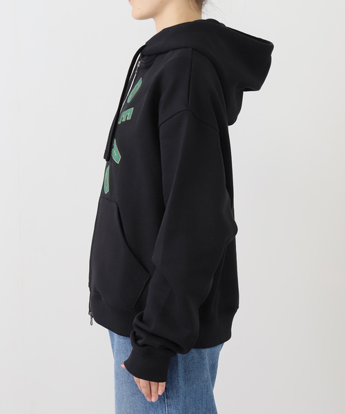 BRAIN DEAD（ブレインデット）の「【BRAIN DEAD/ブレインデッド】 COLLEGIATE ZIP UP HOODIE BDF25T20004785BK01（パーカー・レディース・ブラック・SMALL/MEDIUM）」の12枚目の写真
