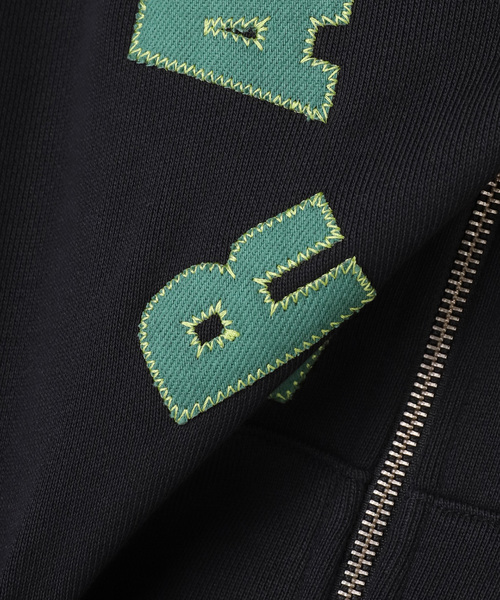 セール】【BRAIN DEAD/ブレインデッド】 COLLEGIATE ZIP UP HOODIE