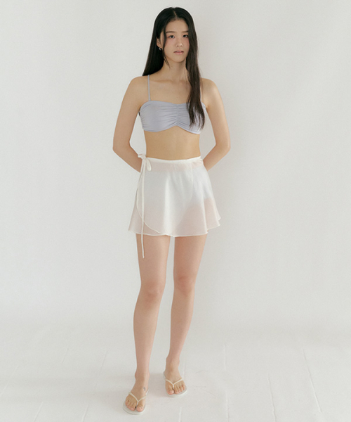 LINGSEOUL(リングソウル)の「sheer layered wrap skirt-ivory(スカート・レディース・その他・FREE)」の3枚目の写真