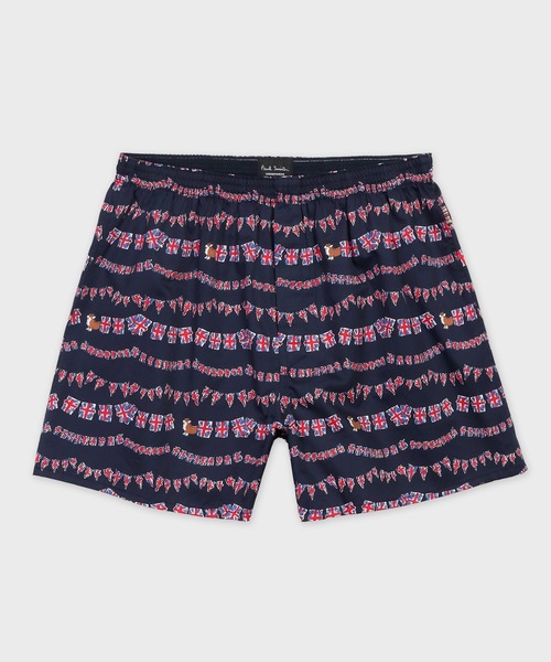 Paul Smith（ポールスミス）の「“Flags with Corgi” トランクス 【853275 2253A】（トランクス・メンズ・サックスブルー/レッド/ネイビー・MEDIUM/LARGE）」の2枚目の写真