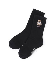 X-girl Stages | ベア刺しゅうリブクルーソックス(ソックス/靴下)