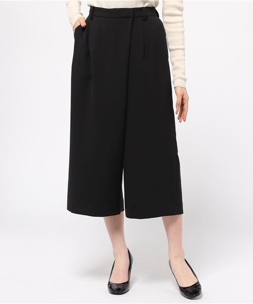 N.(N. Natural Beauty Basic)(エヌエヌナチュラルビューティーベーシック)の「ダブルクロスラップガウチョパンツ(その他パンツ・レディース・ベージュ/ブラック/グレー/ホワイト/ピンク・MEDIUM)」の1枚目の写真