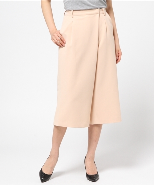 N.(N. Natural Beauty Basic)(エヌエヌナチュラルビューティーベーシック)の「ダブルクロスラップガウチョパンツ(その他パンツ・レディース・ベージュ/ブラック/グレー/ホワイト/ピンク・MEDIUM)」の5枚目の写真