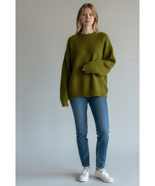 BORN SLIPPY（ボーンスリッピー）の「Everyday Soft Cozy Knit (Khaki)（ニット/セーター・レディース・その他・FREE）」の3枚目の写真