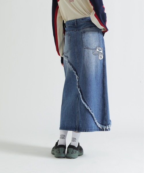AVIREX（アヴィレックス）の「WAPPEN DENIM LONG SKIRT（デニムスカート・レディース・ブルー系その他/インディゴブルー/ピンク・S/M）」の22枚目の写真