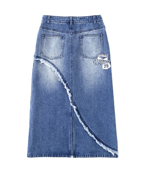 AVIREX（アヴィレックス）の「WAPPEN DENIM LONG SKIRT（デニムスカート・レディース・ブルー系その他/インディゴブルー/ピンク・S/M）」の15枚目の写真