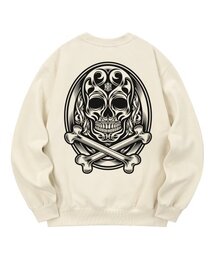 KMC0005 スカルケルティック 裏起毛 スウェット - クリーム
