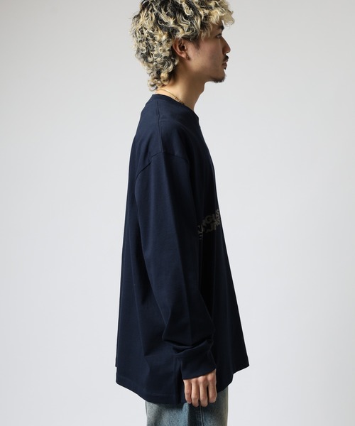 GUESS JEANS（ゲスジーンズ）の「GUESS JEANS 袖プリントスウェットロンT（スウェット・メンズ・ネイビー・XL/S/M/L）」の9枚目の写真