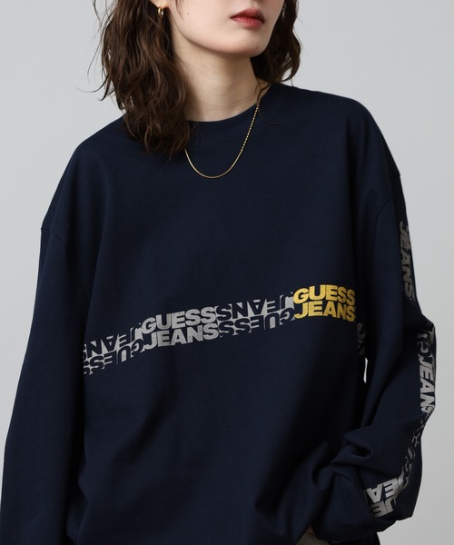 GUESS JEANS(ゲスジーンズ)の「GUESS JEANS 袖プリントスウェットロンT(スウェット・メンズ・ネイビー・XL/S/L/M)」の21枚目の写真