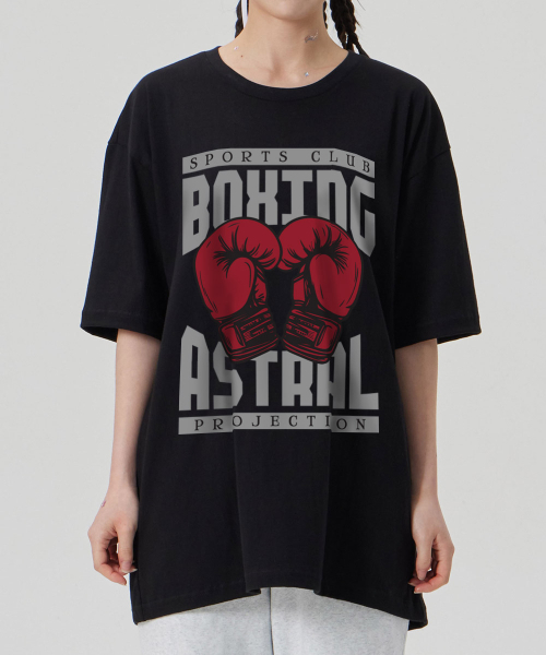 ASTRAL PROJECTION（アストラルプロジェクション）の「[スポーツクラブボクシング]コットンルーズフィット半袖Tシャツ_ブラック（Tシャツ/カットソー・メンズ・その他・XX-LARGE/LARGE/MEDIUM/X-LARGE）」の3枚目の写真