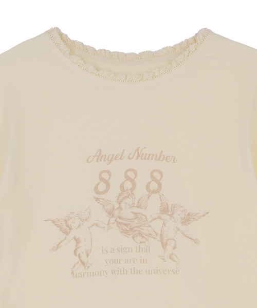 HIGH SCHOOL DISCO(ハイスクールディスコ)の「エンジェルグラフィックロングスリーブ_クリーム(Tシャツ/カットソー・レディース・その他・FREE)」の4枚目の写真