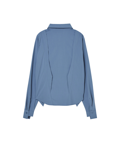 NYXX（エヌワイエックスエックス）の「WING TIP SLIMFIT SHIRTS DEEP BLUE（シャツ/ブラウス・レディース・その他・FREE）」の3枚目の写真