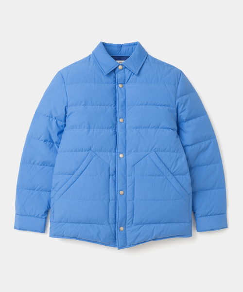 UNIFORM BRIDGE(ユニフォームブリッジ)の「feather down shirt jacket blue(ダウンジャケット/コート・メンズ・その他・MEDIUM/LARGE/X-LARGE/XX-LARGE)」の1枚目の写真